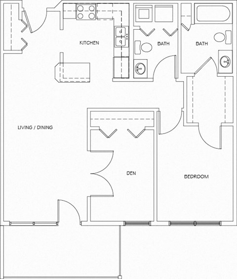 CL1B913 1 Bedroom + Den Unit G